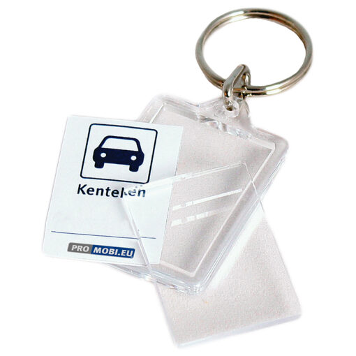 Plexiglas sleutelhanger met losse inlay