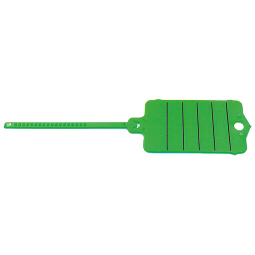 Sleutellabel met tie-rip & 2 stiften, GROEN