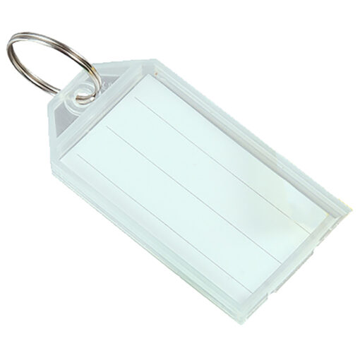 Sleutellabel met klepje, WIT