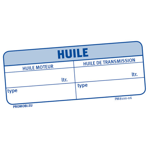 Werkplaatsetiket OLIE (FR)