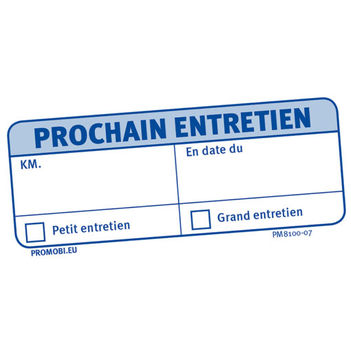 Werkplaatsetiket ONDERHOUDSBEURT (FR)