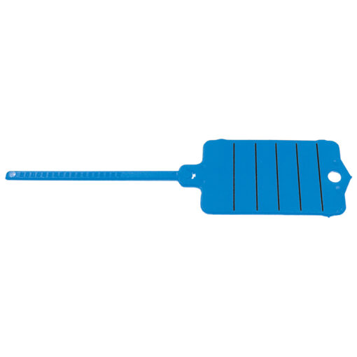 Sleutellabel met tie-rip & 2 stiften, BLAUW