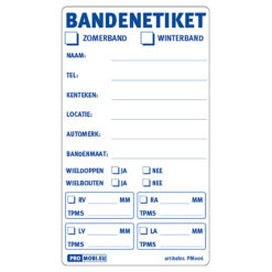 Bandenlabel/-etiket