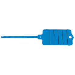 Sleutellabel met tie-rip & 2 stiften, BLAUW