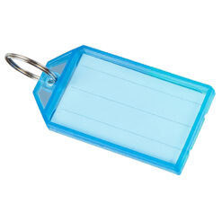 Sleutellabel met klepje, BLAUW