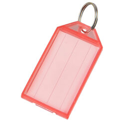 Sleutellabel met klepje, ROOD