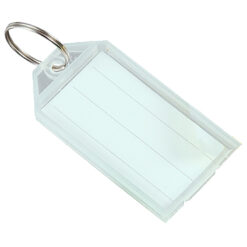 Sleutellabel met klepje, WIT