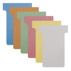 T-plankaartjes, blanco, afm. 60x85mm, kleur GEEL