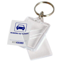 Plexiglas sleutelhanger met losse inlay (FR)