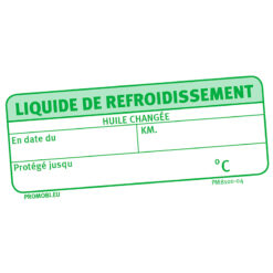 Werkplaatsetiket KOELVLOEISTOF (FR)