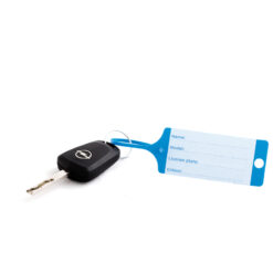 Sleutellabel plastic, BLAUW