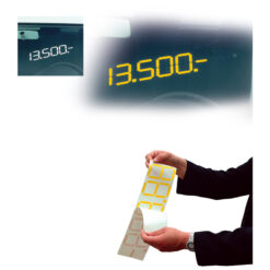 Verkoopprijs sticker, GEEL